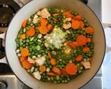 A picture of step 5 of "Busy Mom"  Quick and easy Pea, Carrot & Chicken Stew (vegan friendly).