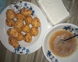 A picture of step 2 of Yam balls.