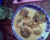 A picture of step 14 of Doudh Gokul pitha-famous in bengal.