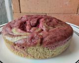 Foto del paso 7 de la receta: Torta de banana🍌 y mora🍒 marmoleada sin huevo y sin horno🧁🍒🍯