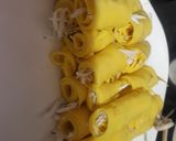 A picture of step 6 of Khandvi.