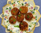A picture of step 5 of Soya chunks and Yellow Moong dal Cutlets.