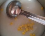 A picture of step 1 of Crystal clear sweet corn soup.