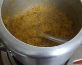 A picture of step 8 of Tuar dal khichdi with soup.