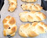 Foto del paso 7 de la receta Trenzas y caracolas de pan dulce con pepitas de chocolate 🎄