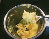 A picture of step 1 of Moong Dal Halwa.