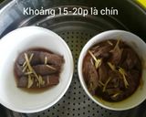 Hình bước làm 6 của món Cật lợn hấp gừng