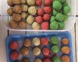 Foto langkah ke 4 dari resep Bola timus ubi warna warni.