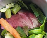 Foto del paso 1 de la receta: Timbal de verduras y lacón asado