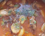 A picture of step 5 of Dhagi alu chicken.
