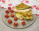 Foto del paso 5 de la receta: 🥔🌱Omelette de papa y espinaca relleno con jamón y muzzarella 🌱🥔