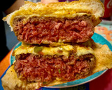 Foto del paso 9 de la receta: Doble Cheeseburger con huevo y salsa rosa ahumada ❌⭕️ Style