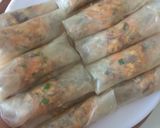 A picture of step 4 of Chả giò (Vietnamese Egg Rolls).