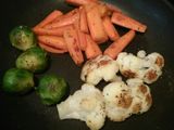 Vegetable stir fry  and boiled egg