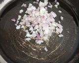 A picture of step 1 of Schezwan rice.
