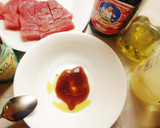 Foto del paso 1 de la receta: Brocheta de atún rojo y langostinos
