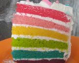 Foto langkah ke 4 dari resep Rainbow cake #2.