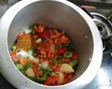 A picture of step 4 of Pav Bhaji With Mixed Vegetables Cooked in Pressure Cooker.