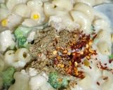 A picture of step 4 of Corn Pasta.
