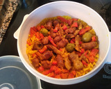Foto del paso 1 de la receta: Arroz con carne al microondas en 20 minutos