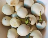 Hình bước làm 1 của món Cà pháo trộn mắm nêm