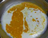 A picture of step 2 of Quick Moong dal Atta Halwa.