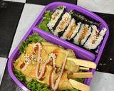Foto langkah ke 8 dari resep Menu Bekal Burgimbap & Odeng Telur.