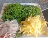 A picture of step 1 of Crispy noodles pakora.