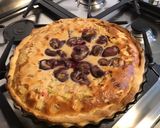 Une image de l'étape 12 de Tarte pêches de vigne et rhubarbe (pâte brisée à la pêche).
