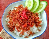 Foto langkah ke 4 dari resep Udang Rebon Pedas Gurih.