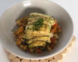 Une image de l'étape 4 de Dos de cabillaud en robe de tagliatelles de courgettes sur un lit de légumes d’été.