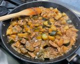 Une image de l'étape 16 de Panais et courgettes au poulet et bouillon de champignons.