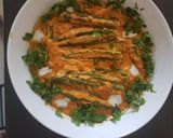 A picture of step 5 of Paneer stuffed bhindi.