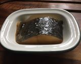 A picture of step 3 of Cinderella goes to Japan – Black miso cod with soba noodles.