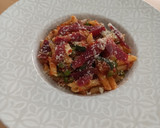Foto del paso 4 de la receta: Macarrones con calabacín, guisantes y jamón