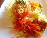 Foto del paso 5 de la receta: Tomate rellenos de couz couz, con ensalada liviana...😉🍽🧂