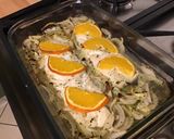 Une image de l'étape 7 de Dos d'églefin à l'orange et oignon de roscoff (marinade orange et cardamome).
