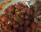 A picture of step 2 of Dry Manchurian balls.