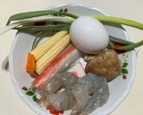 A picture of step 1 of Steamed Egg with Udon Noodles (Rice Cooker Recipe).