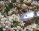 A picture of step 3 of Sabudana khichdi.