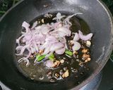A picture of step 4 of Stir-fried Red Rice and Veggies.
