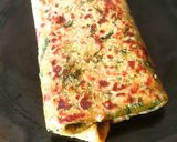 A picture of step 3 of Cheesy methi paratha roll/pocket.