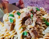 A picture of step 3 of Spicy_Pasta & CHEESY_Beef Skillet.