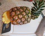 A picture of step 1 of Honey Brandy Pineapple 😀.