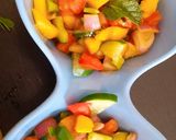 A picture of step 3 of Mango salsa.