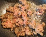 A picture of step 1 of Warm Hamburger Slaw.