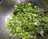 A picture of step 1 of Methi leaves pearl millet flour Dhebra.