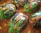 A picture of step 4 of Bharla vanga(bharva baingan, stuffed bringal).
