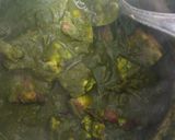 A picture of step 4 of Palak paneer.