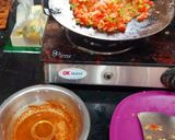 A picture of step 1 of Masala Pav.